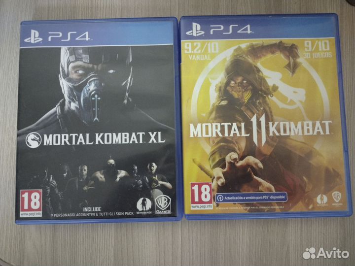 Mortal kombat, диски на ps4