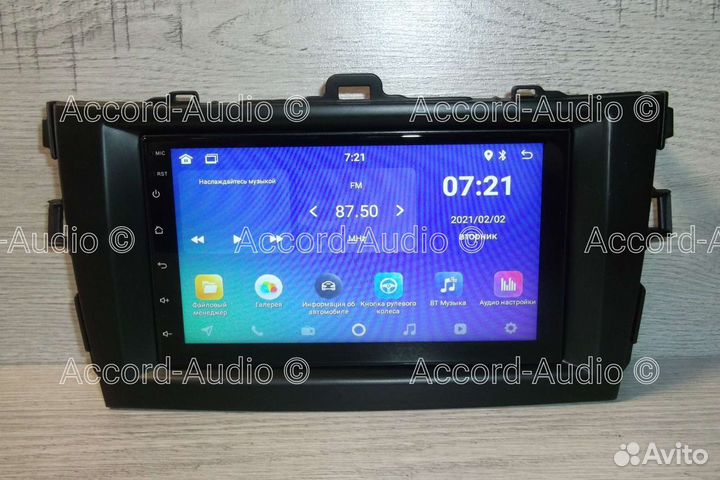 Магнитола Toyota Corolla e150 Android WiFi GPS