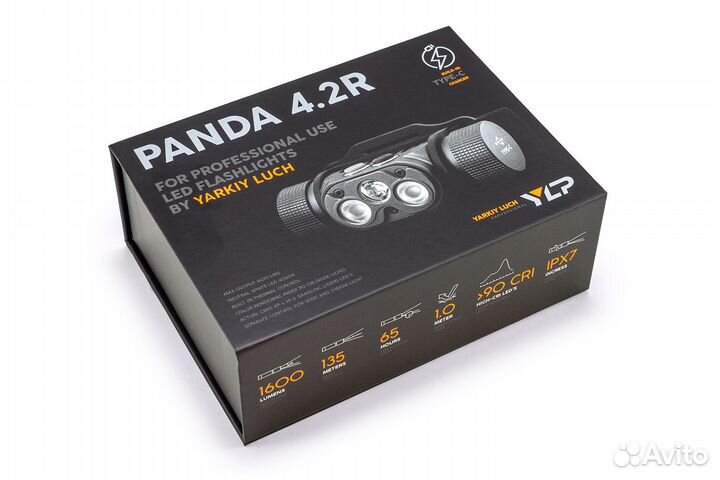 Фонарь яркий луч YLP panda 4.2R налобный