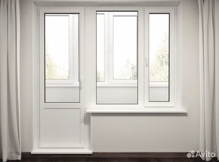 Выход на балкон с отделкой