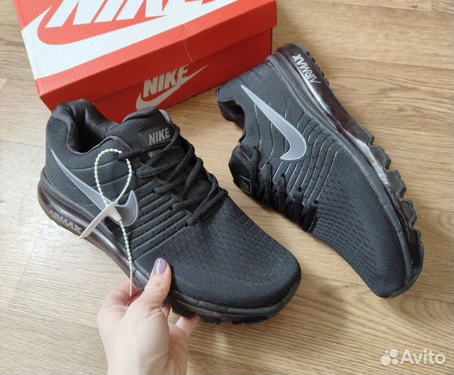 Кроссовки мужские новые Nike air max черные