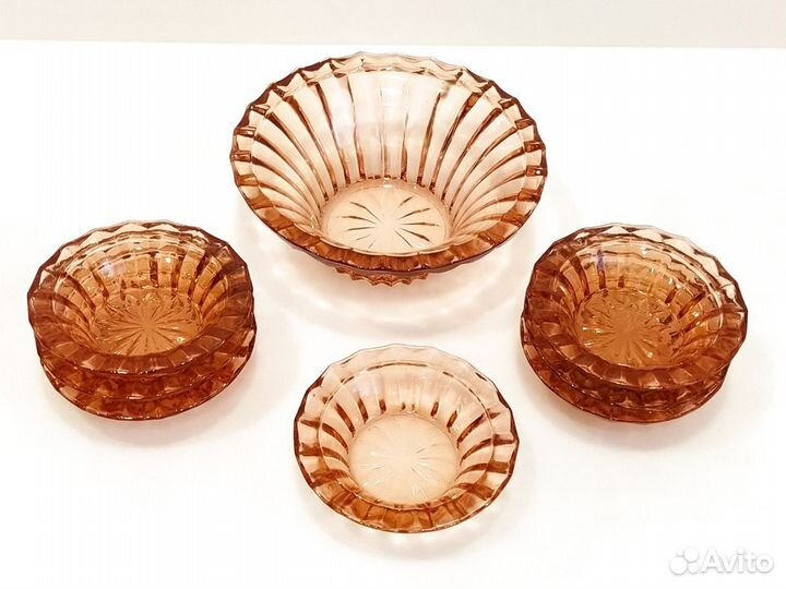 Набор розеток, карамельное стекло, СССР