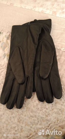 Перчатки женские кожаные новые