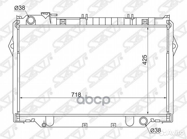 Радиатор Toyota Land Cruiser (J80) 89-97 TY0009