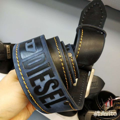 Ремень джинсовый Diesel синий