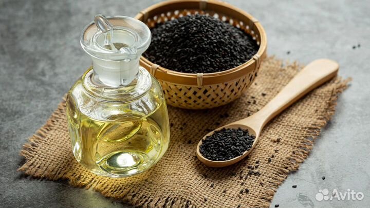 Масло чёрного кунжута 100мл сыродавленное в темном