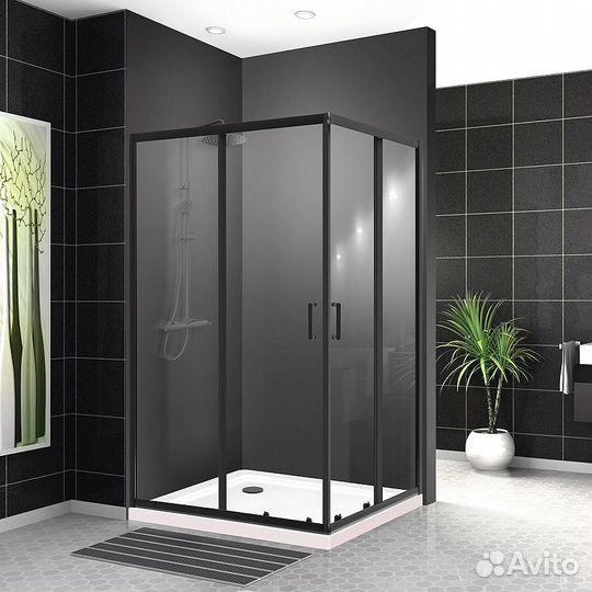 Душ. уголок BelBagno 100 Черный uno-195-ah-2-100