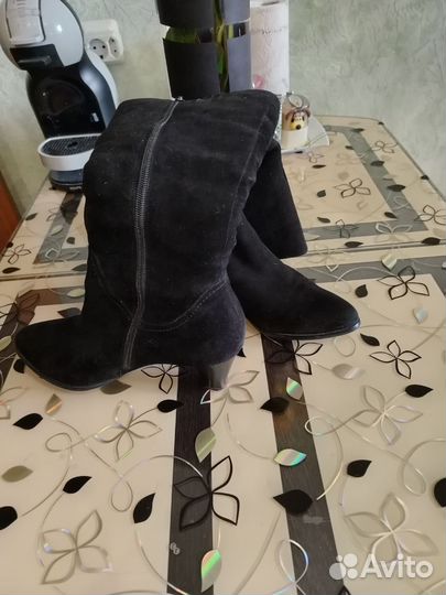 Сапоги женские зимние 40 натуральный замш, мех
