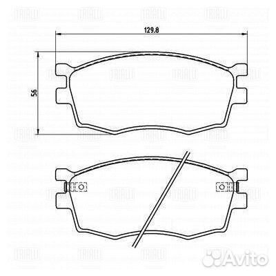 Колодки торм. для а / м kia rio ii (05) диск. пере