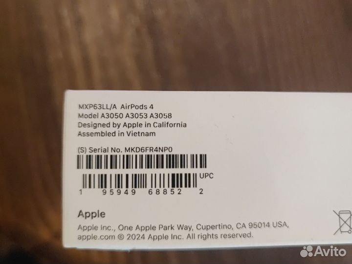 Наушники apple airpods 4 новые