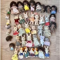 Sylvanian families животные, дом, бургерная, школа