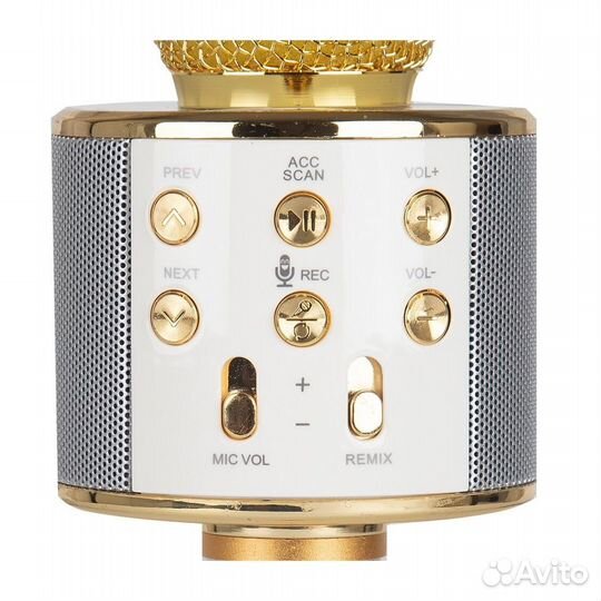 Оригинальный микрофон караоке Wster WS-858 золото