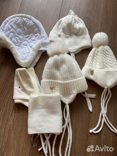Детские шапочки. Комплект шапка, шарф