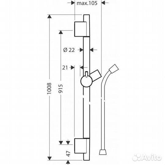 Душевая штанга Hansgrohe Unica 28631700