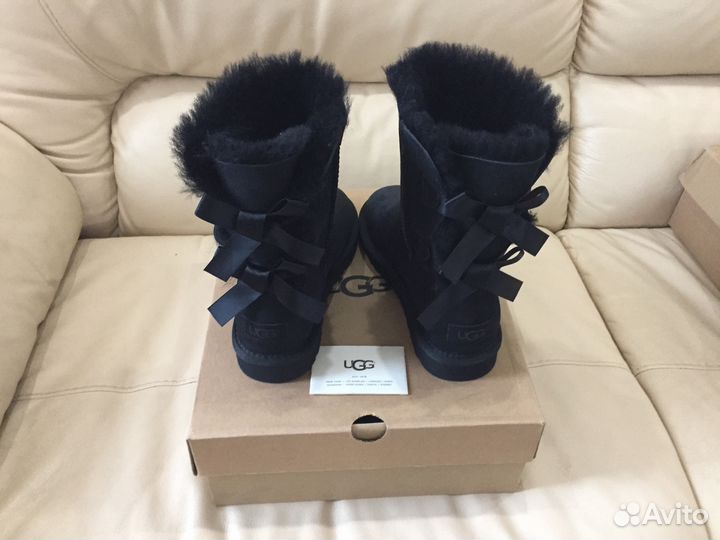 Натуральные Угги Ugg Australia Bailey Bow Black