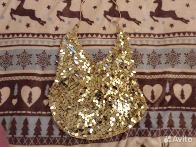 Топ для танцев на девочку золотой 8-13 лет