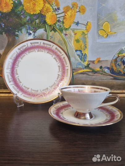 Чайная пара с десертной тарелкой из Германии