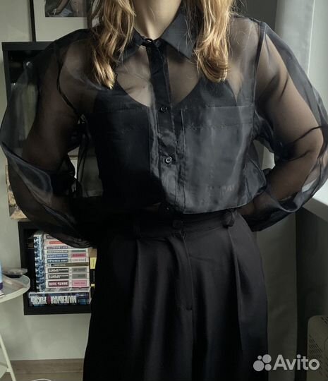 Черная полупрозрачная блузка с ASOS