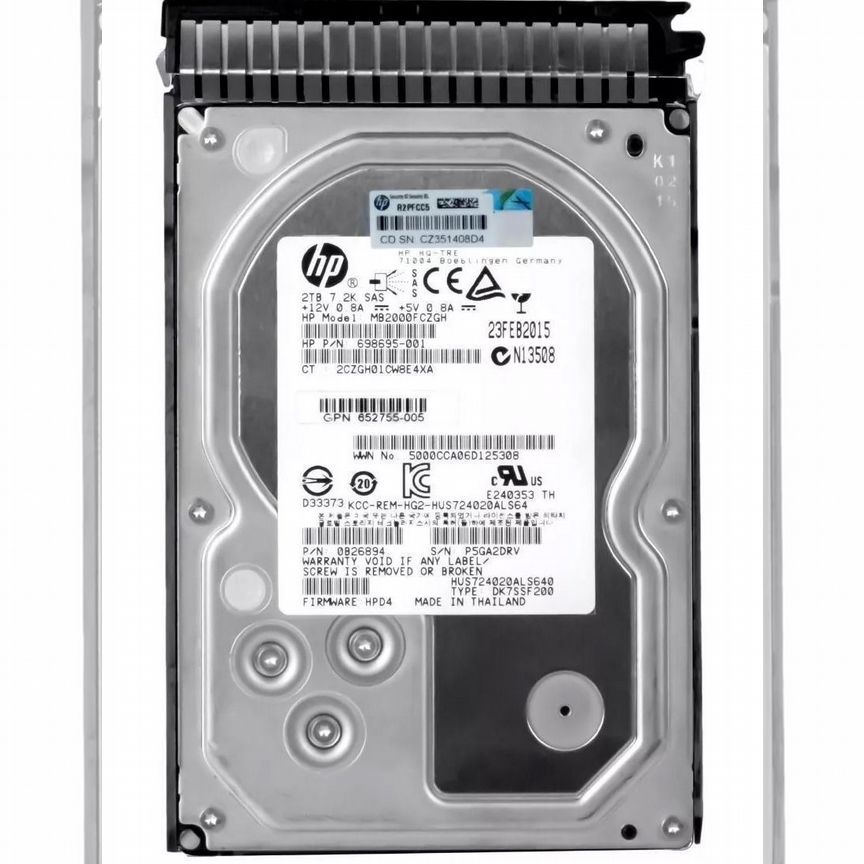 [MB2000FCZGH] Жесткий Диск Hp 2tb 7200 Sas 3,5" Hdd Mb2000fczgh
