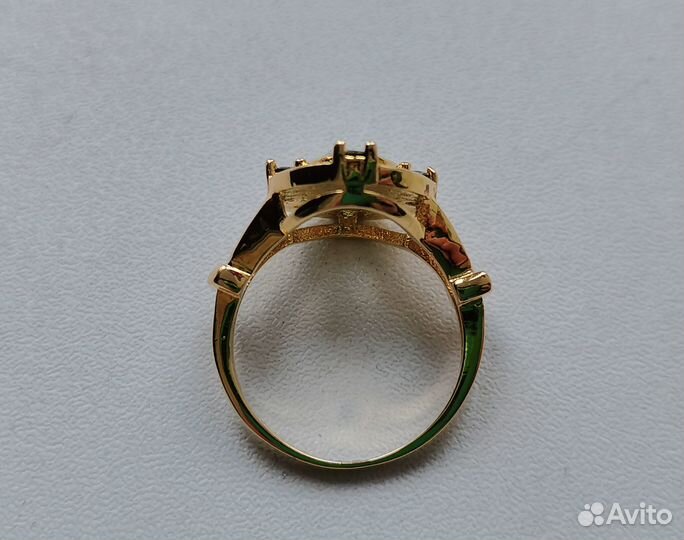 Кольцо женское аквамарин золото 18 карат