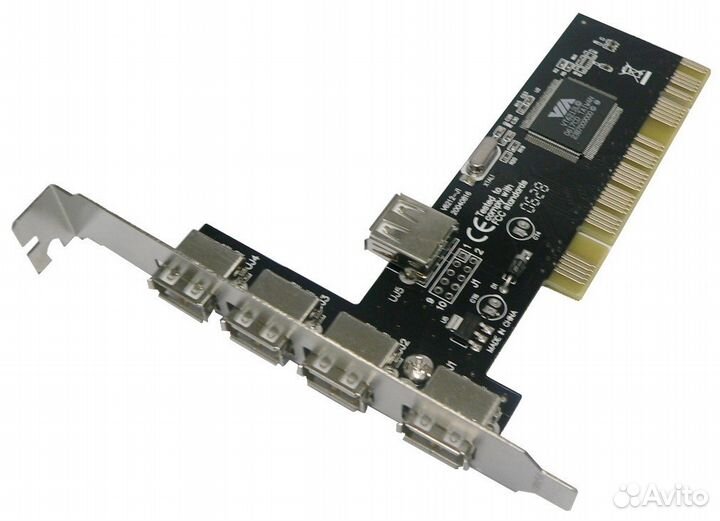 Контроллер PCI - USB 4 внешн. + 1 внутр. порт