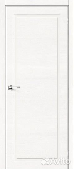 Межкомнатная дверь неоклассик-10.H, глухая, Whitey