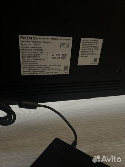 Телевизор Sony KD-49XF8096