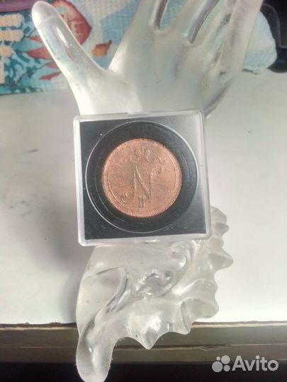 Монета Русская-Финляндия 20 pennia 1897г