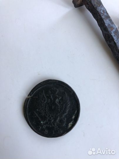 Древняя монета 2 копейки Александра 1-го 1814 года