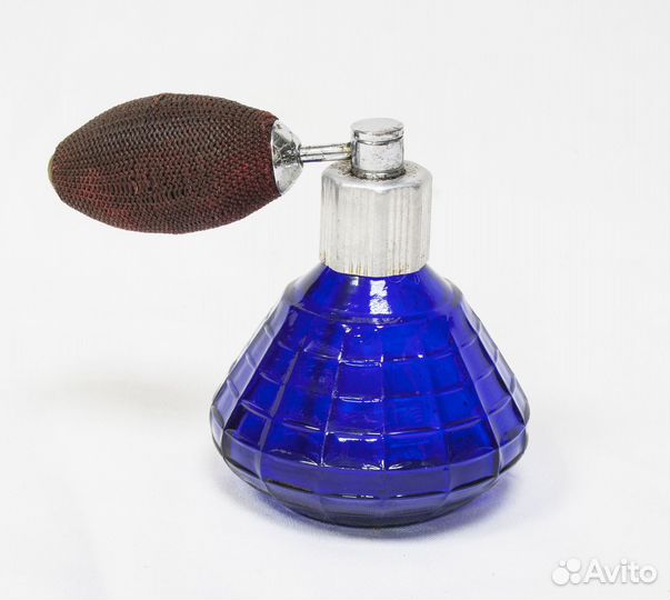 Пульверизатор для духов, синее стекло, повреждение