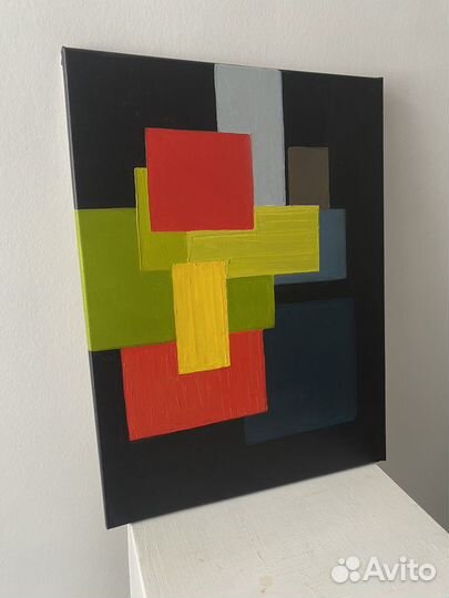 Картина маслом абстракция «луна»