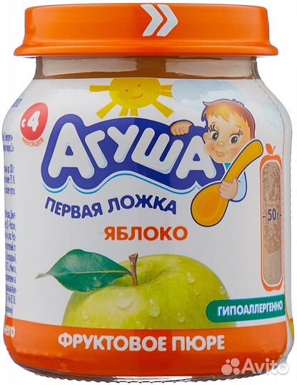 Фруктовое пюре агуша