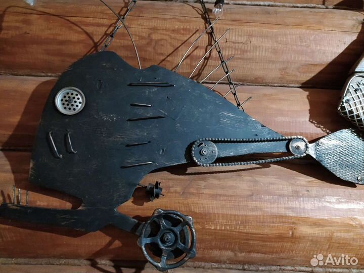 Панно рыба в стиле Стимпанк,Steampunk