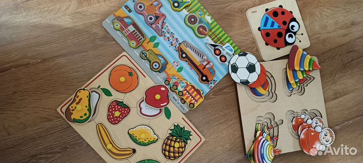 Деревянные пазлы вкладыши