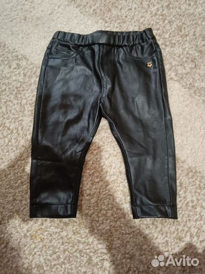 Кожаные лосины для девочки