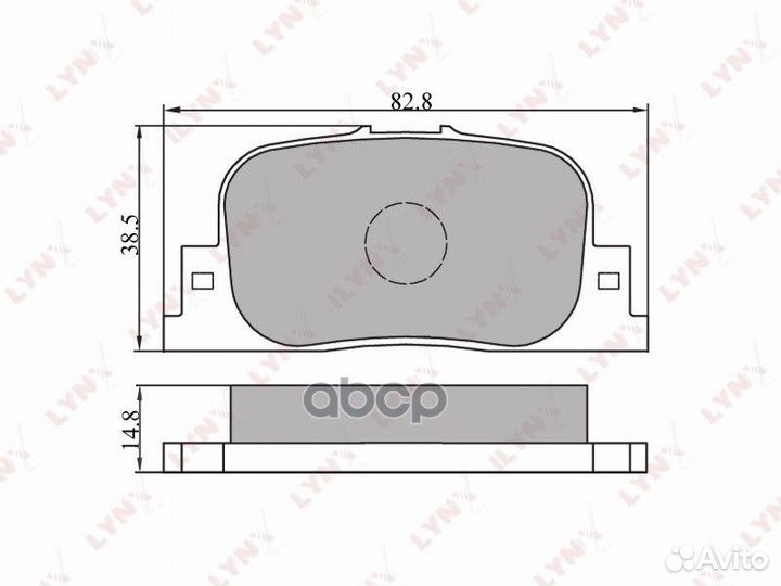 Колодки тормозные дисковые зад BD7517 lynxauto