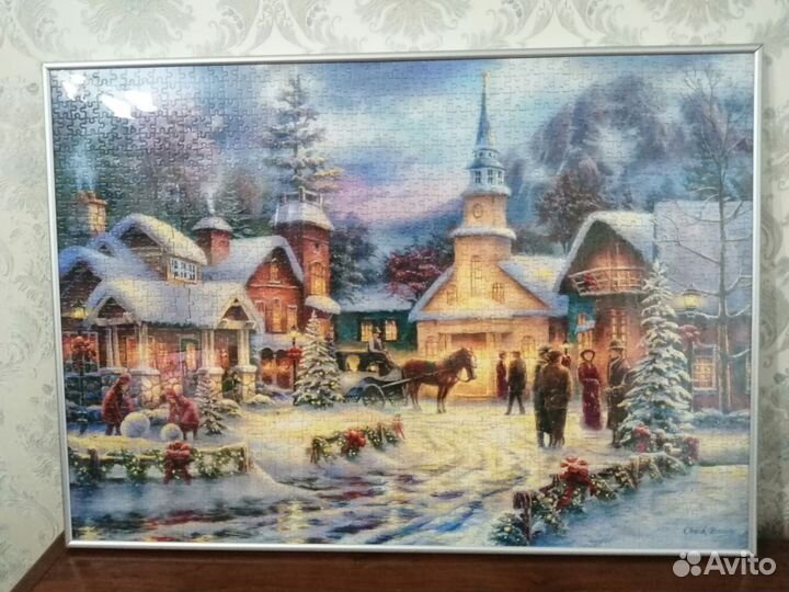 Картина из пазл, в рамке, стекло пэт, новая