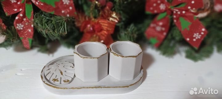 Подсвечник из гипса