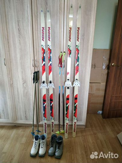 Беговые лыжи палки рекорд, цена за 2 комплекта