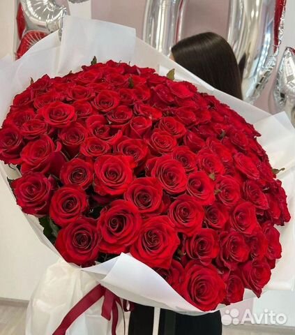 Красные розы, большие, высокие букеты