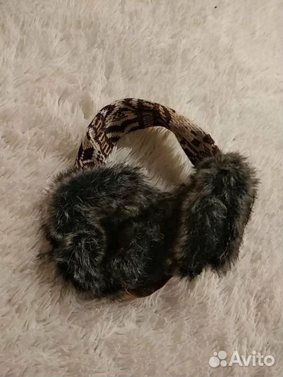 Повязка на голову зимние теплые меховые наушники