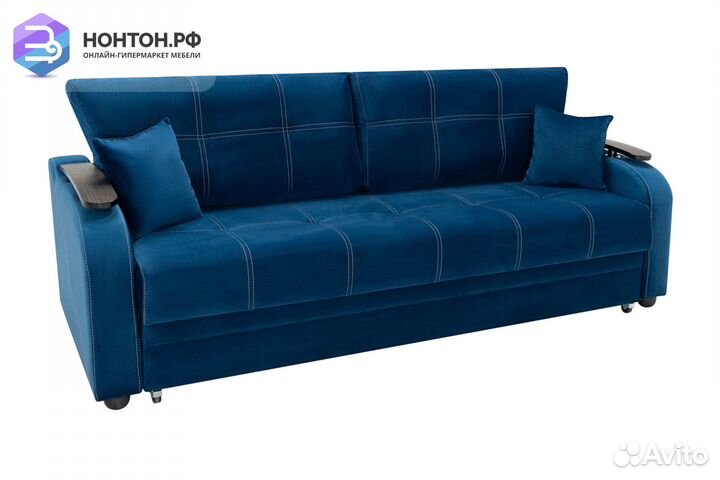 Диван еврокнижка Турин синий