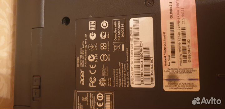 Acer aspire 7520 17дюймов