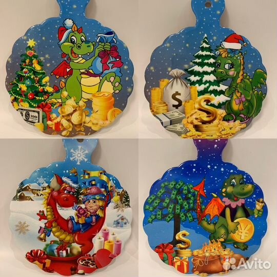 Подставка под горячее Новогодний дракон