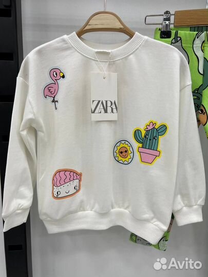 Костюм для девочки Zara салатовые лосины