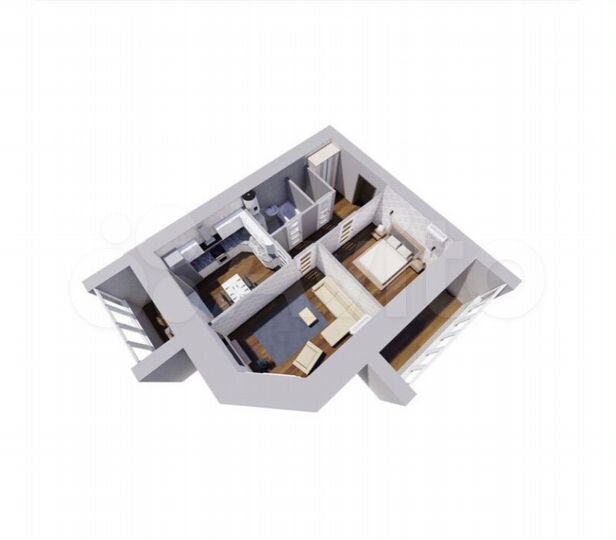 2-к. квартира, 59,3 м², 4/12 эт.