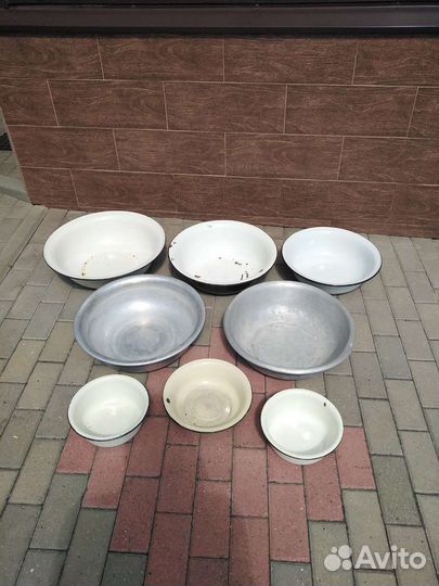 Таз алюминиевый эмалированный