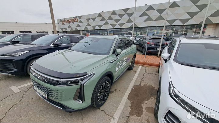 Дефлектор капота (exclusive) (Шелкография серебро ) exeed RX