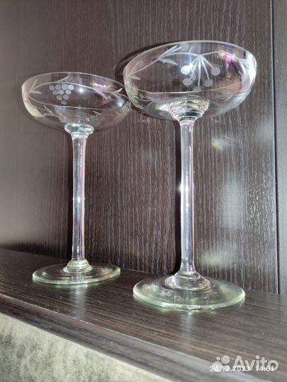 Ваза и рюмки на ножке(лафитники), стопки. СССР