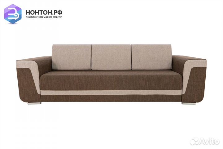 Диван еврокнижка Марракеш коричневый / бежевый